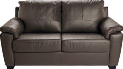 Home - Antonio - 2 Seater Leather/Leather Eff - Sofa Bed - Choc